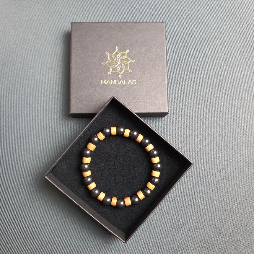 Bracelet PIOTR - Shungit Bois de santal